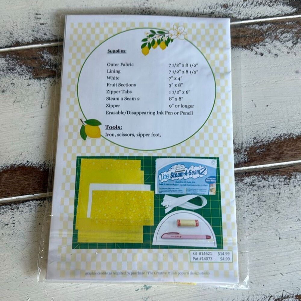 Pattern zesty lemony pouch - Picture 2 of 4
